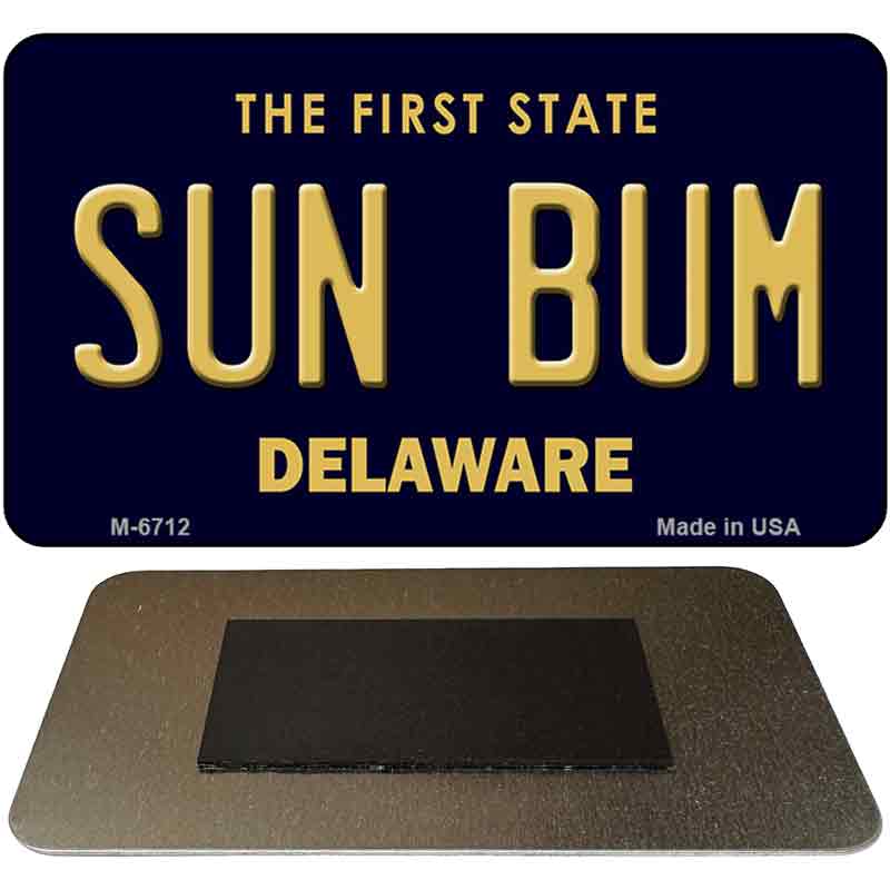 Sun Bum Delaware State License Plate Tag Magnet M-6712