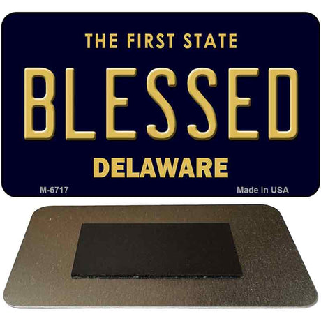 Blessed Delaware State License Plate Tag Magnet M-6717