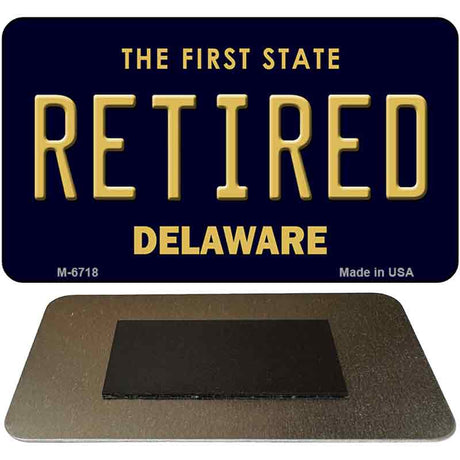 Retired Delaware State License Plate Tag Magnet M-6718