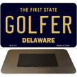 Golfer Delaware State License Plate Tag Magnet M-6719