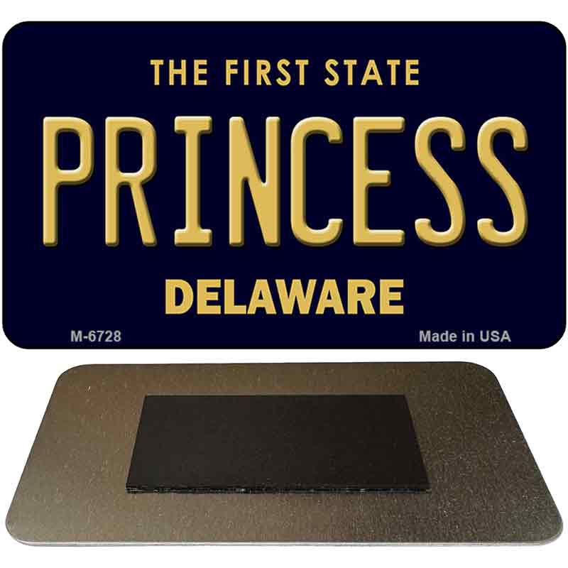 Princess Delaware State License Plate Tag Magnet M-6728