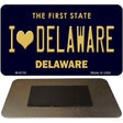 I Love Delaware State License Plate Tag Magnet M-6730