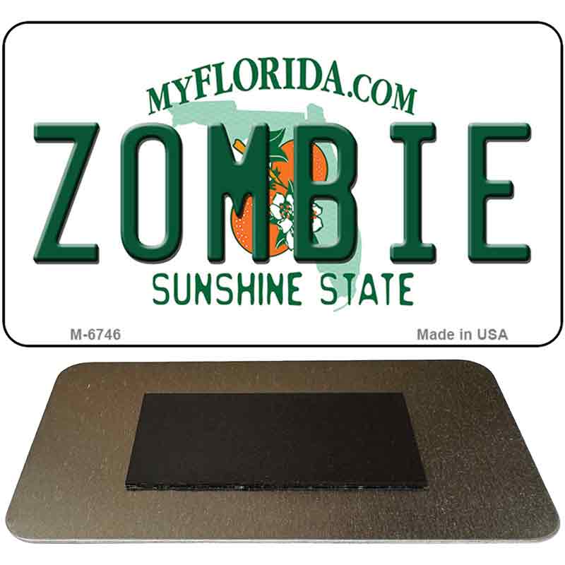 Zombie Florida State License Plate Tag Magnet M-6746