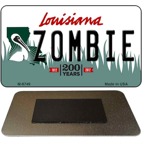 Zombie Louisiana State License Plate Tag Novelty Magnet M-6749