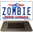 Zombie North Carolina State License Plate Tag Magnet M-6751