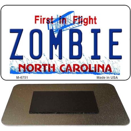 Zombie North Carolina State License Plate Tag Magnet M-6751