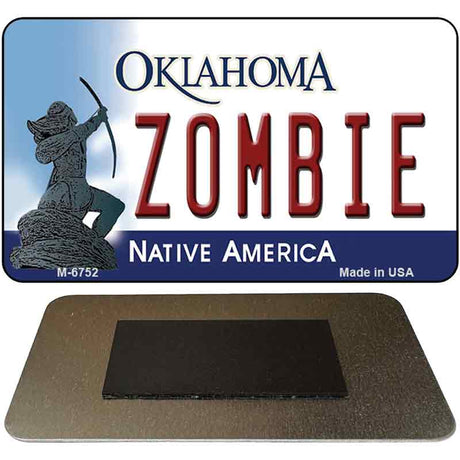 Zombie Oklahoma State License Plate Tag Novelty Magnet M-6752