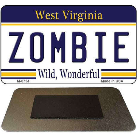 Zombie West Virginia State License Plate Tag Magnet M-6754