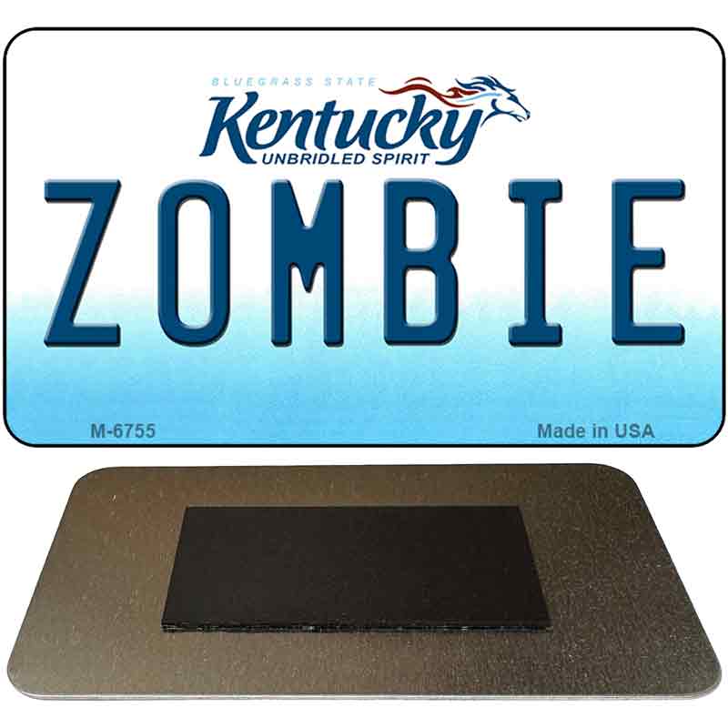 Zombie Kentucky State License Plate Tag Novelty Magnet M-6755