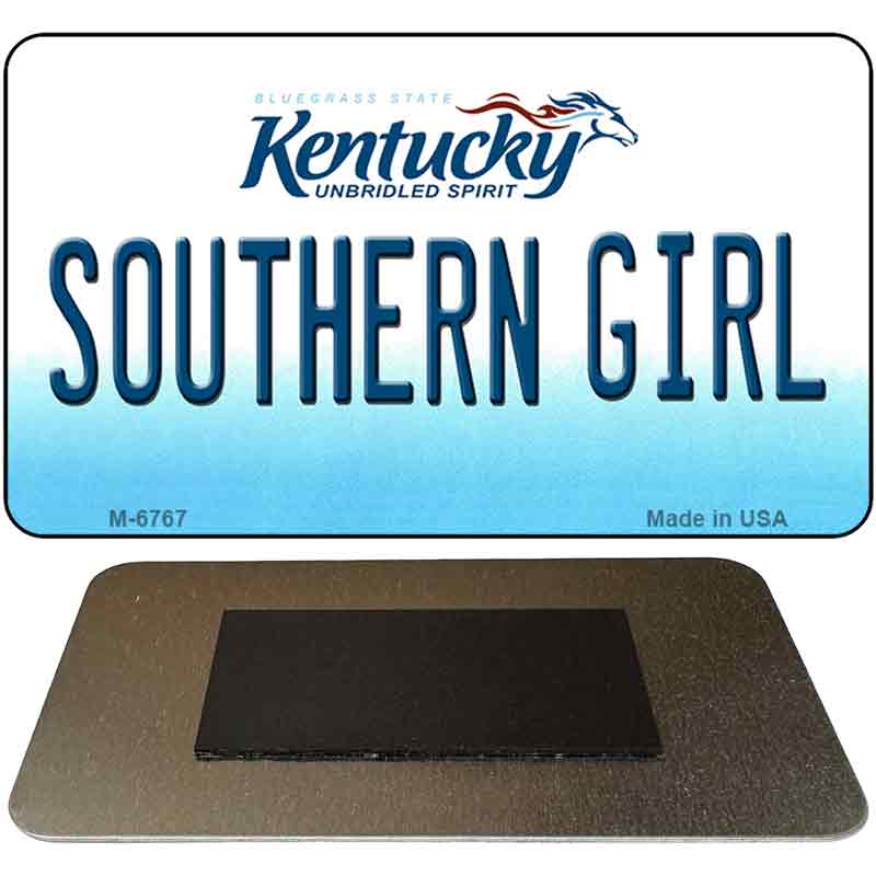 Southern Girl Kentucky State License Plate Tag Novelty Magnet M-6767