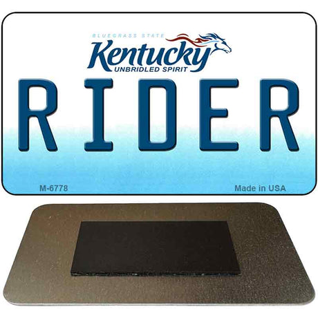 Rider Kentucky State License Plate Tag Novelty Magnet M-6778