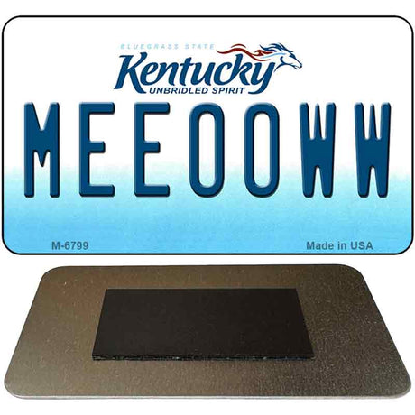 Meeooww Kentucky State License Plate Tag Novelty Magnet M-6799