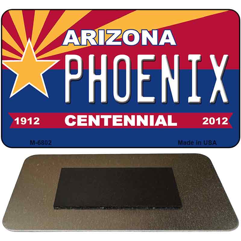 Phoenix Arizona Centennial State License Plate Tag Magnet M-6802