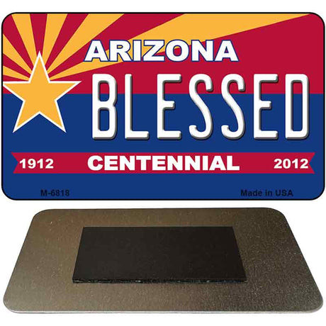 Blessed Arizona Centennial State License Plate Tag Magnet M-6818