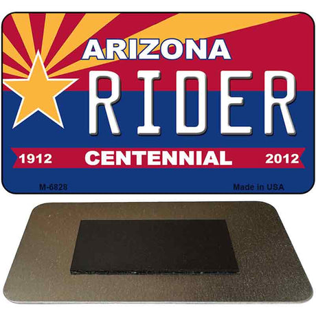 Rider Arizona Centennial State License Plate Tag Magnet M-6828