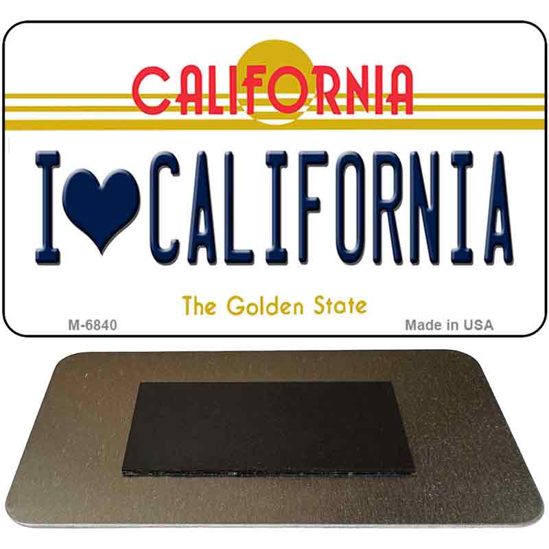 I Love California California State License Plate Tag Magnet M-6840