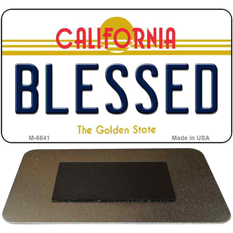 Blessed California State License Plate Tag Magnet M-6841