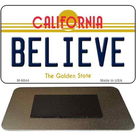 Believe California State License Plate Tag Magnet M-6844