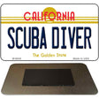 Scuba Diver California State License Plate Tag Magnet M-6848