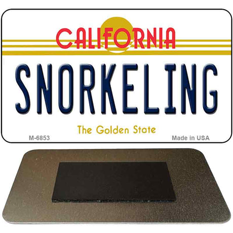 Snorkeling California State License Plate Tag Magnet M-6853