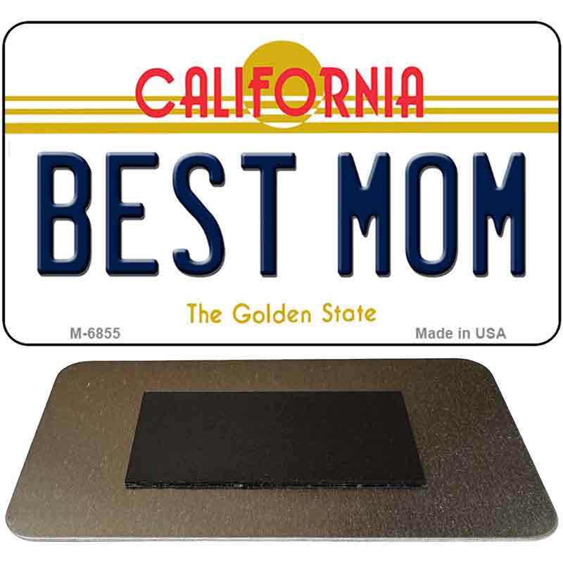 Best Mom California State License Plate Tag Magnet M-6855