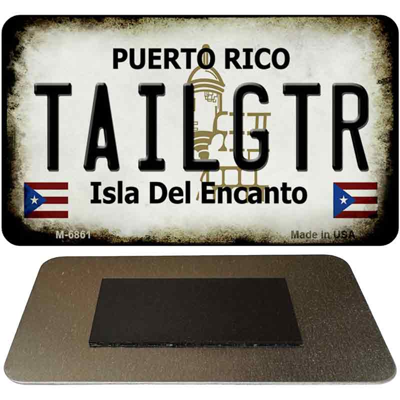 Tailgtr Puerto Rico State License Plate Tag Magnet M-6861