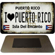 I Love Puerto Rico Puerto Rico State License Plate Tag Magnet M-6867