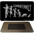 Zombie Family Black Novelty Metal Magnet M-6877