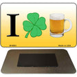 I Love Beer Yellow Novelty Metal Metal M-6883