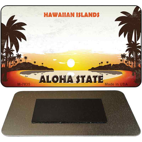 Blank Hawaiian Islands Novelty Metal Magnet M-7835