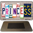 Princess Wood Cut Letter Novelty Metal Magnet M-7845