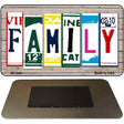 Family Wood Cut Letter Novelty Metal Magnet M-7848