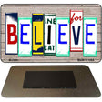 Believe Wood Cut Letter Novelty Metal Magnet M-7850