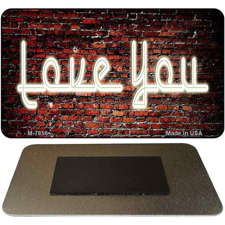 Love You Neon Novelty Metal Magnet M-7856