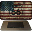 Route 66 Vintage American Flag Novelty Metal Magnet M-7858