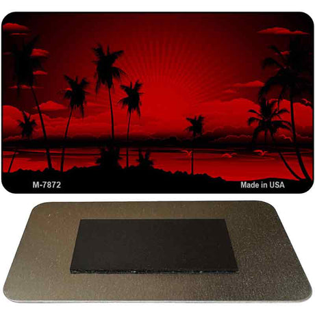 Sunset Red Novelty Metal Magnet M-7872