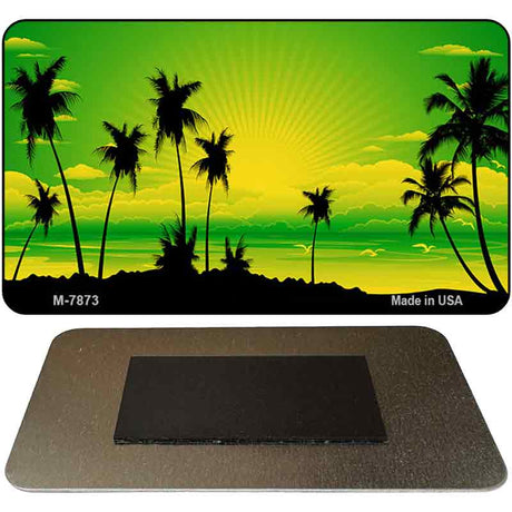 Sunset Green Novelty Metal Magnet M-7873