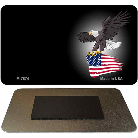 Eagle Flag Offset Novelty Metal Magnet