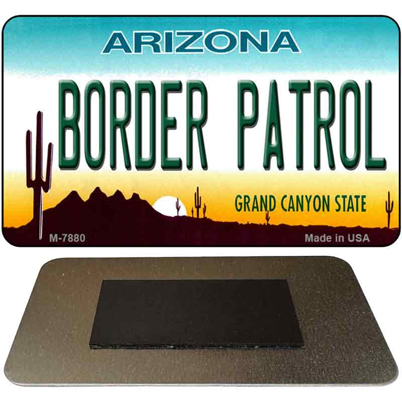 Border Patrol Arizona State License Plate Tag Magnet M-7880