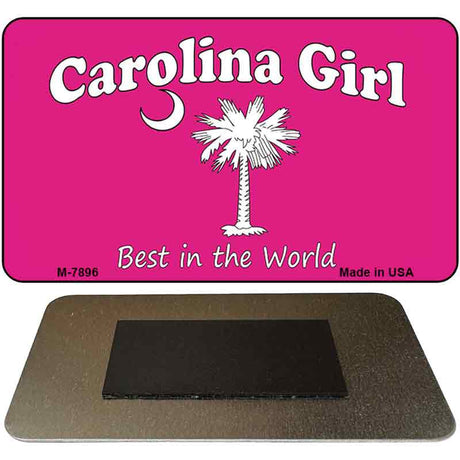 Carolina Girl Pink Novelty Metal Magnet M-7896