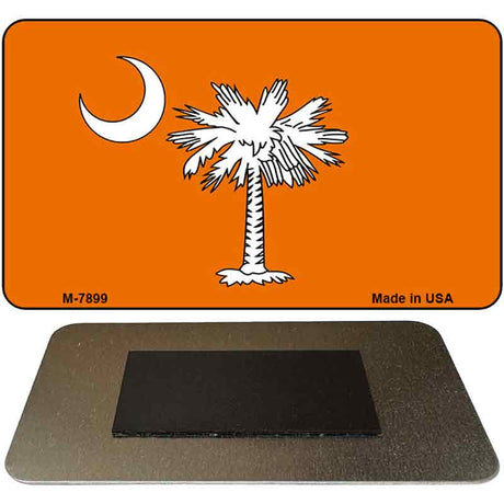 Orange South Carolina Flag Novelty Metal Magnet M-7899