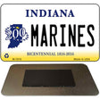 Marines Indiana State License Plate Tag Novelty Magnet M-7916