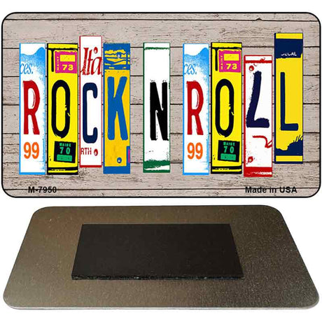 Rock N Roll Wood Cut Letter Novelty Metal Magnet M-7950