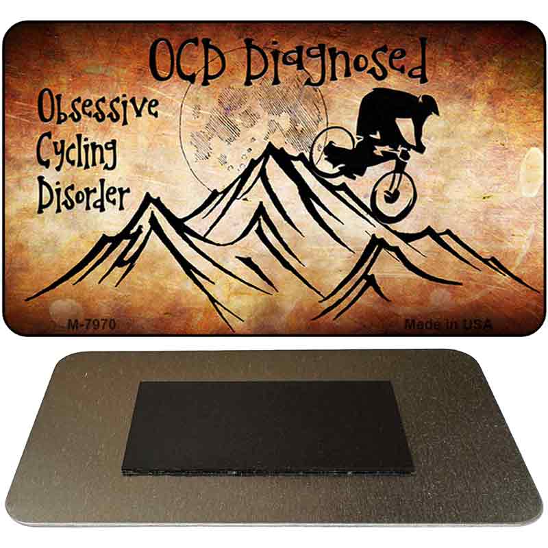 OCD Diagnosed Novelty Metal Magnet M-7970