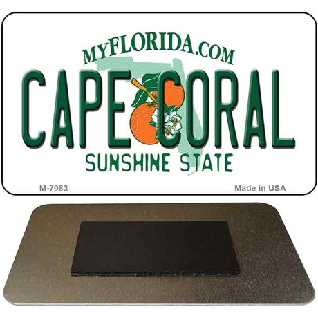 Cape Coral Florida State License Plate Tag Magnet M-7983