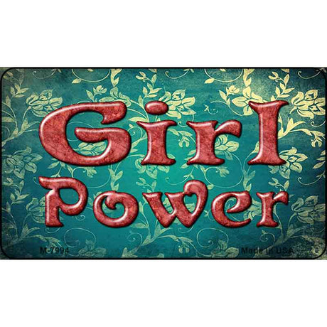 Girl Power Novelty Metal Magnet M-7994