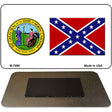 Confederate Flag North Carolina Seal Novelty Magnet M-7998