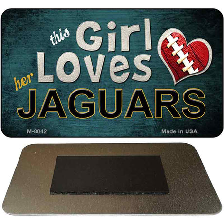 This Girl Loves Her Jaguars Novelty Metal Magnet M-8042