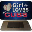 This Girl Loves Her Cubs Novelty Metal Magnet M-8069