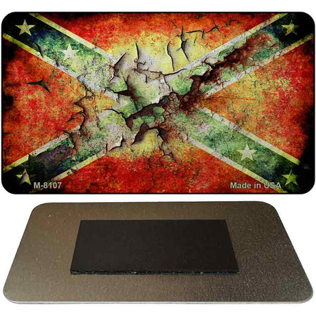 Confederate Flag Rusted Novelty Magnet M-8107